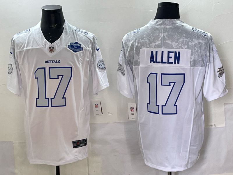Men Buffalo Bills #17 Josh Allen Nike White 2025 Rivalries Collection Limited NFL Jersey 04->buffalo bills->NFL Jersey
